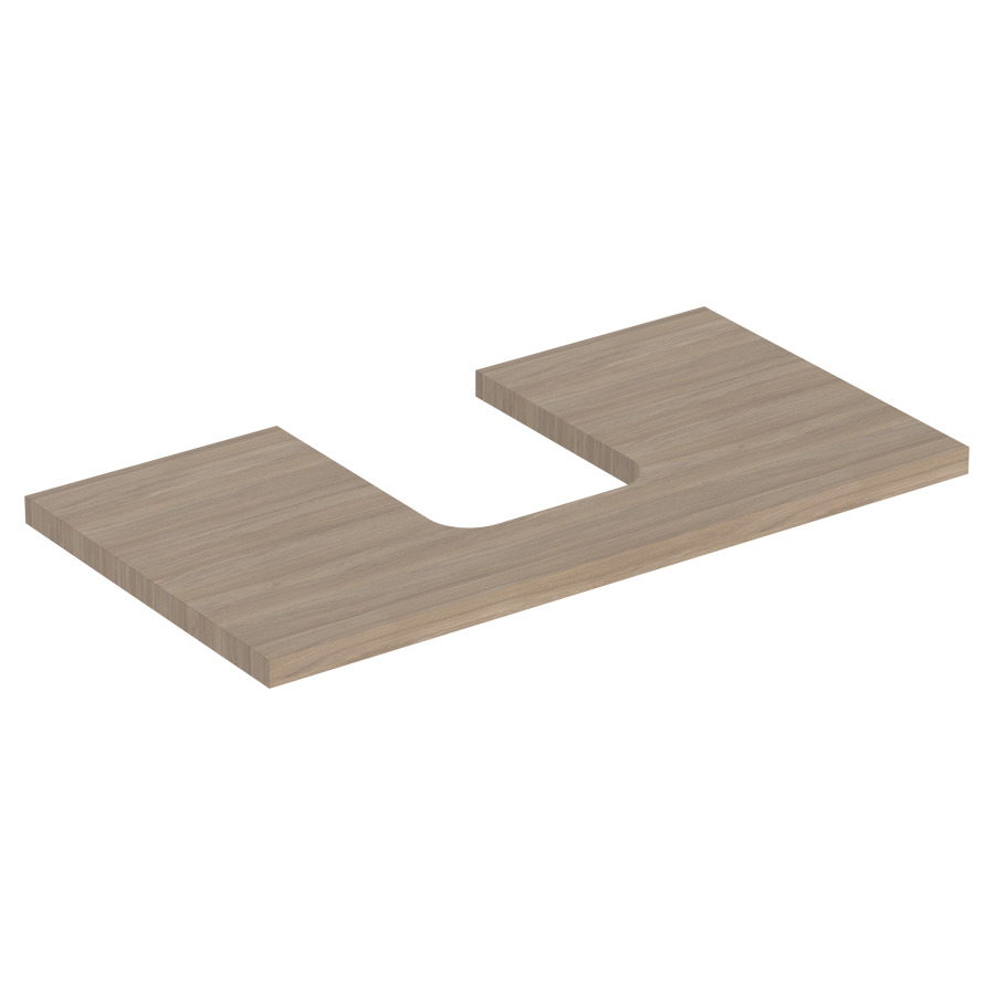 Plaque de recouvrement ONE
75,0 x 3,0 x 47,0 cm
pour lavabo à poser, forme de
coupelle, découpe au centre