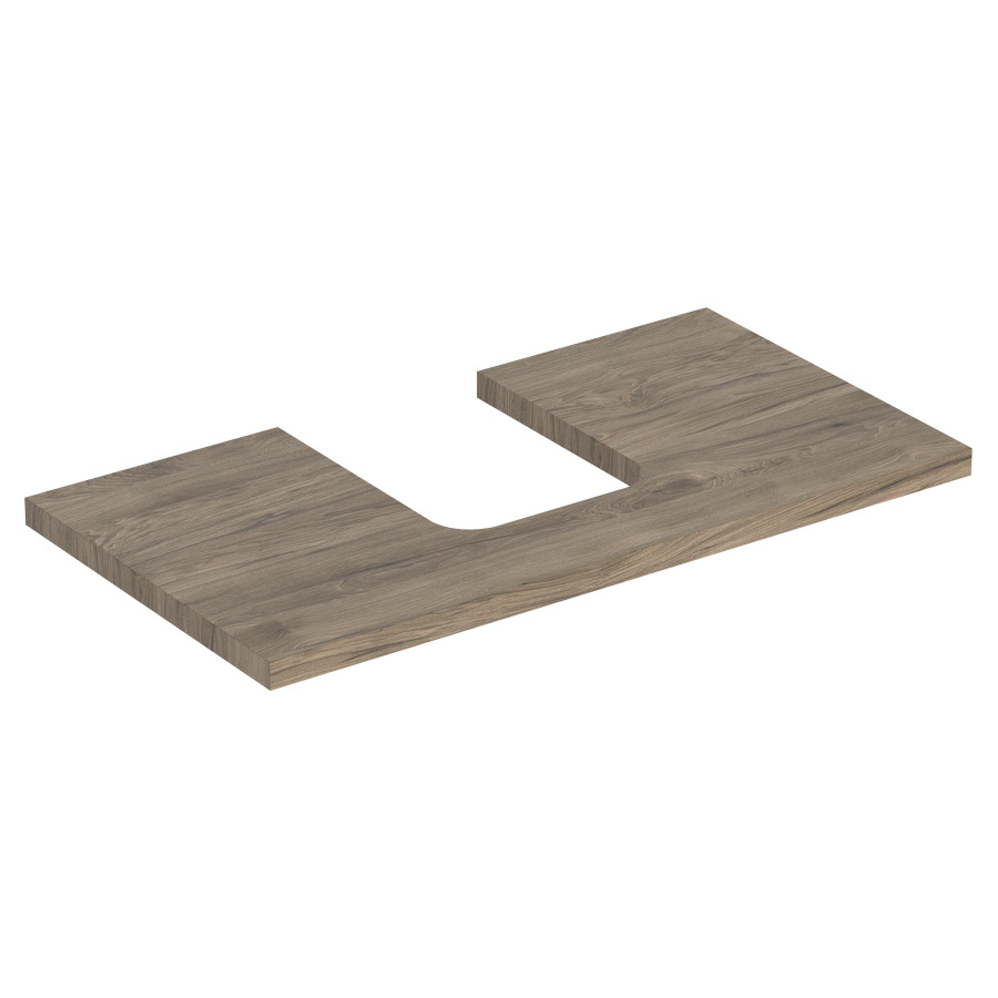 Plaque de recouvrement ONE
90,0 x 3,0 x 47,0 cm
pour lavabo à poser, forme de
coupelle, découpe au centre