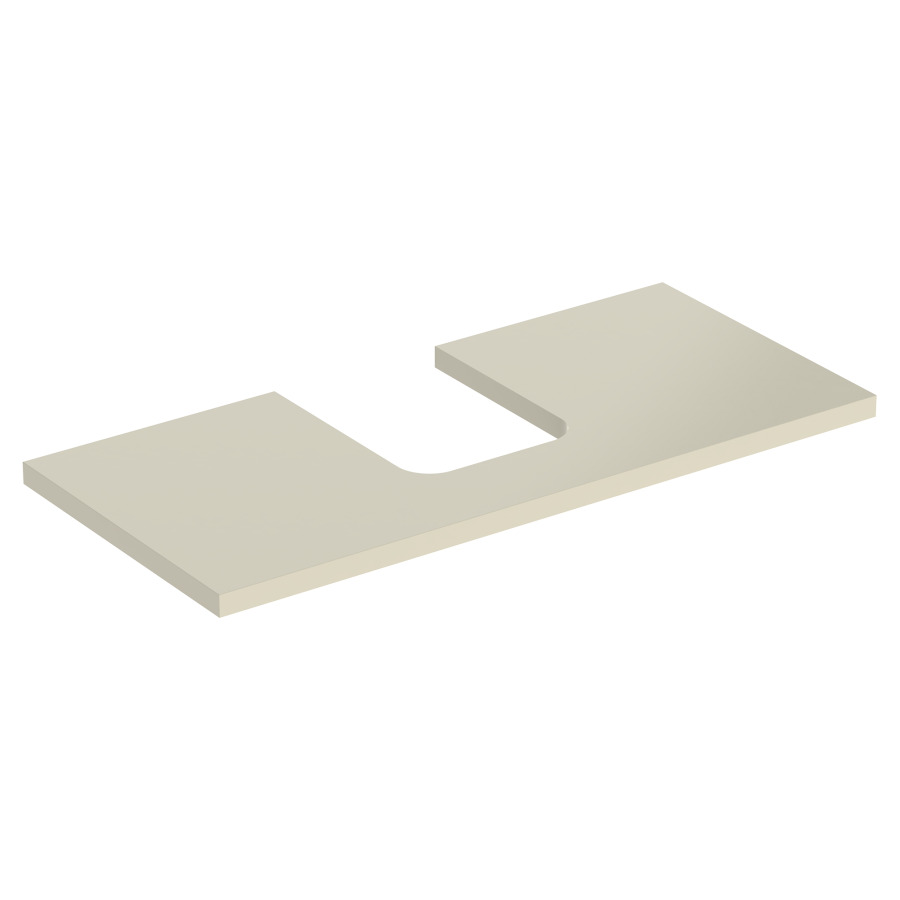 Plaque de recouvrement ONE
105,0 x 3,0 x 47,0 cm
pour lavabo à poser, forme de
coupelle, découpe au centre