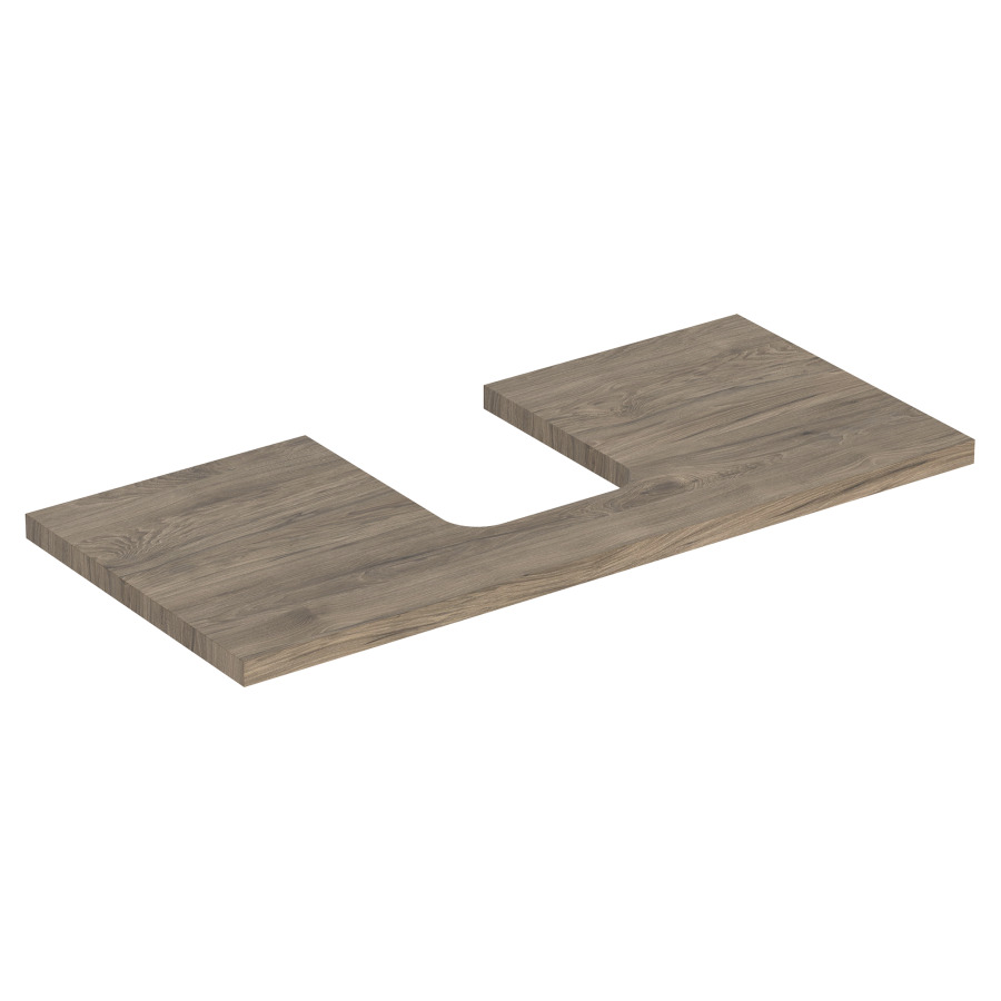 Plaque de recouvrement ONE
105,0 x 3,0 x 47,0 cm
pour lavabo à poser, forme de
coupelle, découpe au centre