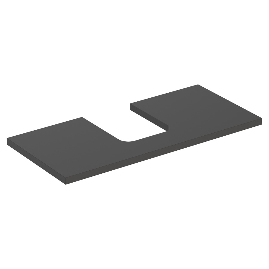 Plaque de recouvrement ONE
105,0 x 3,0 x 47,0 cm
pour lavabo à poser, forme de
coupelle, découpe au centre
