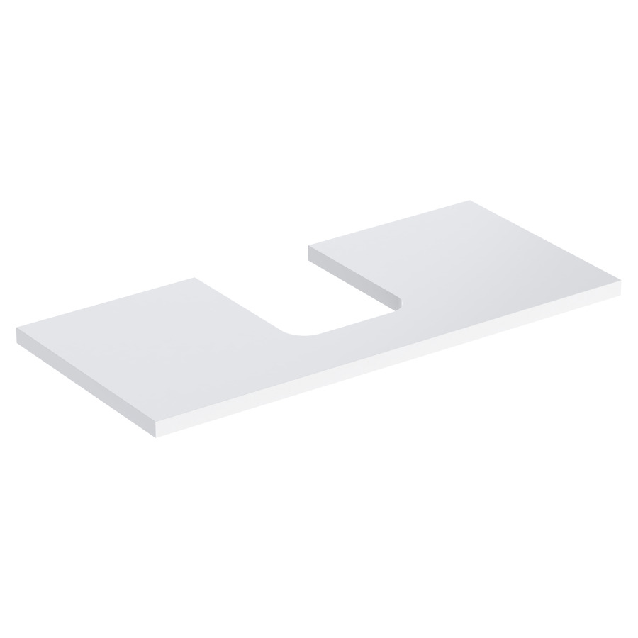 Plaque de recouvrement ONE
105,0 x 3,0 x 47,0 cm
pour lavabo à poser, forme de
coupelle, découpe au centre