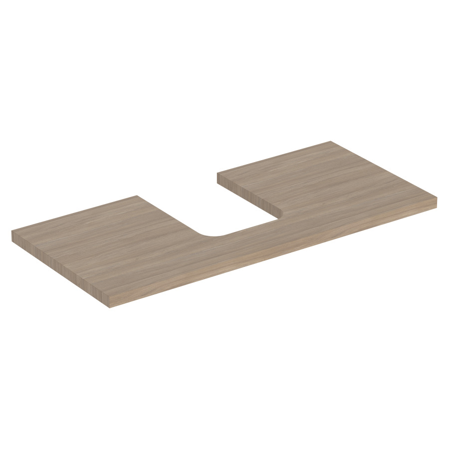 Plaque de recouvrement ONE
105,0 x 3,0 x 47,0 cm
pour lavabo à poser, forme de
coupelle, découpe au centre
