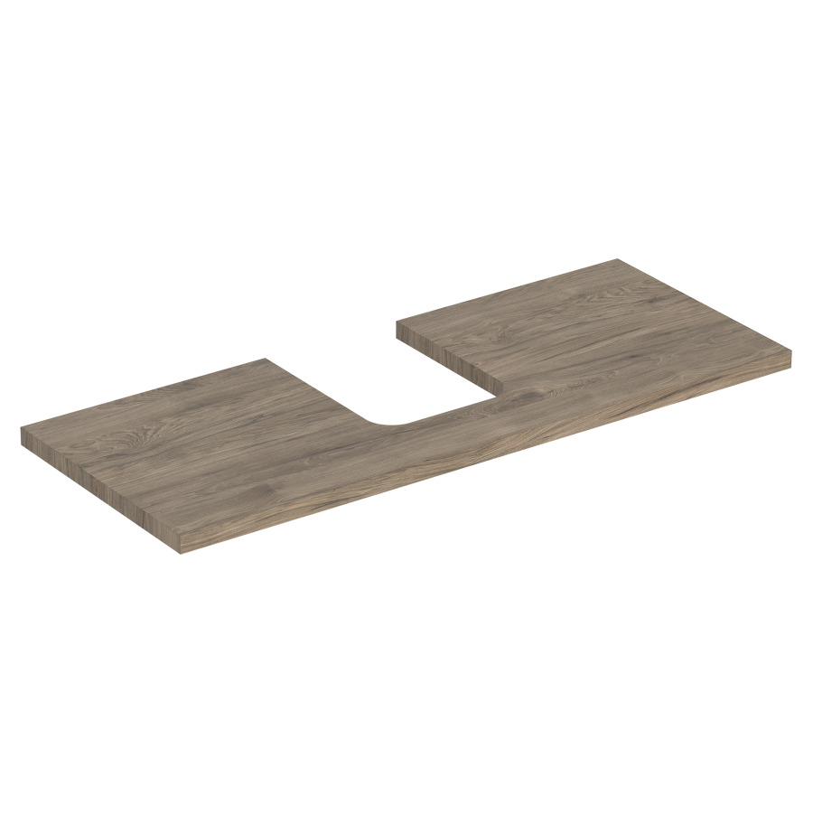 Plaque de recouvrement ONE
120,0 x 3,0 x 47,0 cm
pour lavabo à poser, forme de
coupelle, découpe au centre