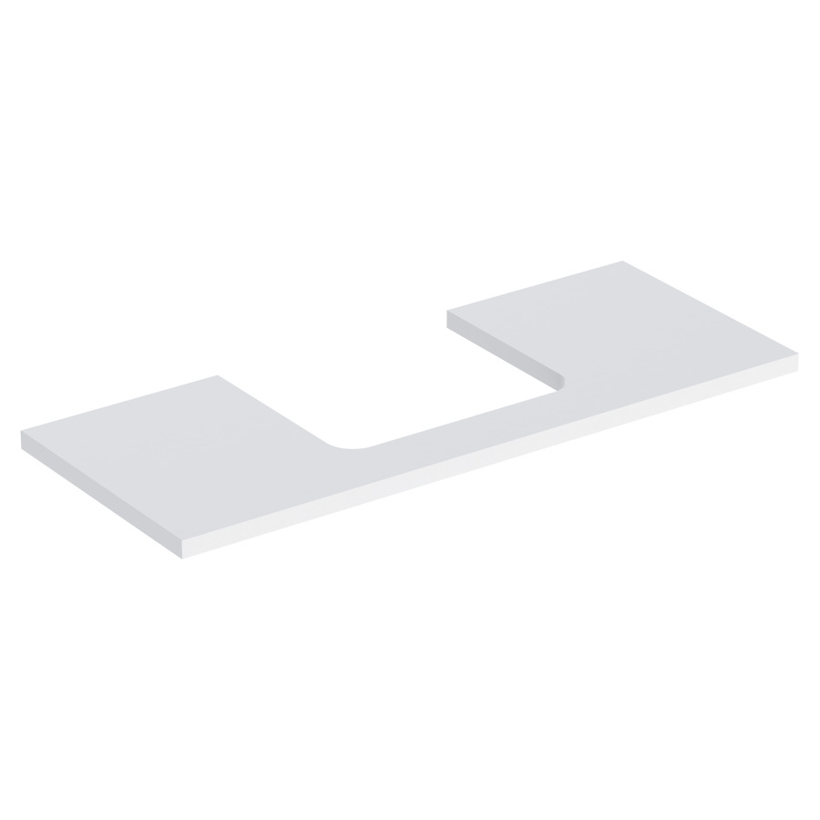 Plaque de recouvrement ONE
120,0 x 3,0 x 47,0 cm
pour lavabo à poser découpe au
centre