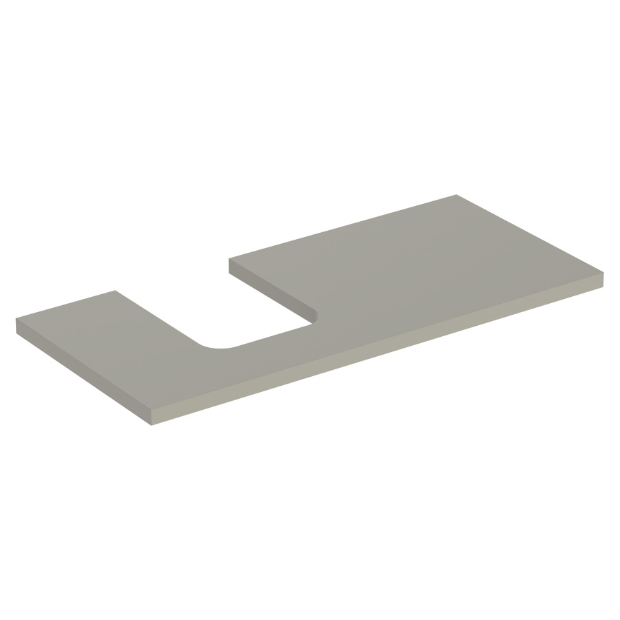 Plaque de recouvrement ONE
105,0 x 3,0 x 47,0 cm
pour lavabo à poser, forme de
coupelle, découpe à gauche