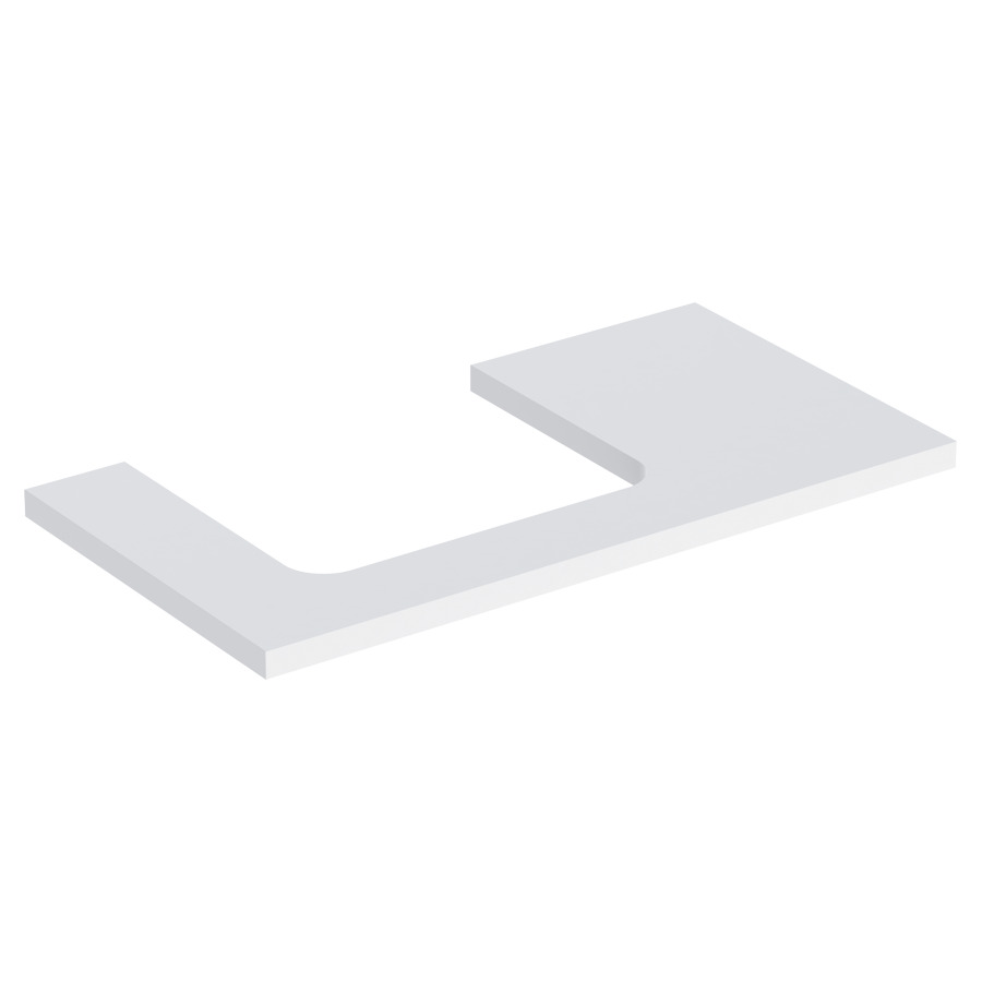 Plaque de recouvrement ONE
90,0 x 3,0 x 47,0 cm
pour lavabo à poser découpe à
gauche