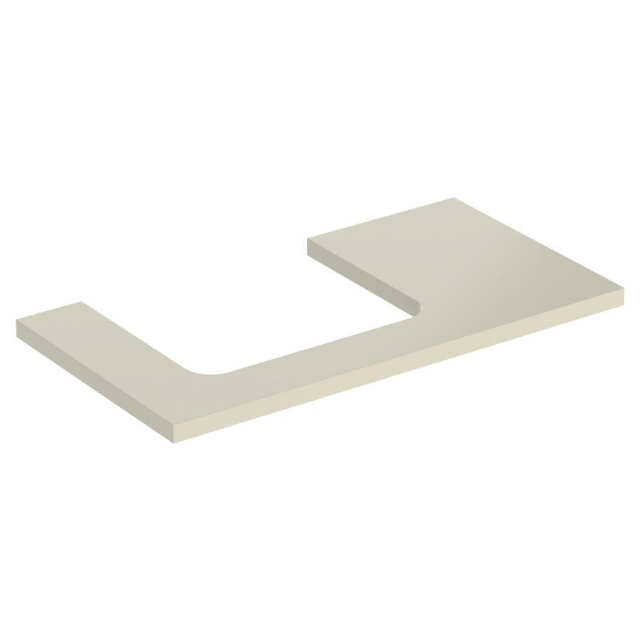 Plaque de recouvrement ONE
90,0 x 3,0 x 47,0 cm
pour lavabo à poser découpe à
gauche