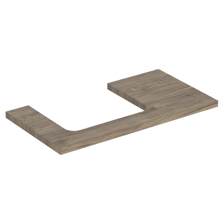 Plaque de recouvrement ONE
90,0 x 3,0 x 47,0 cm
pour lavabo à poser découpe à
gauche
