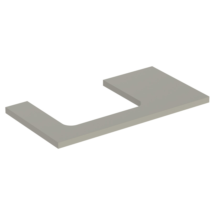 Plaque de recouvrement ONE
90,0 x 3,0 x 47,0 cm
pour lavabo à poser découpe à
gauche