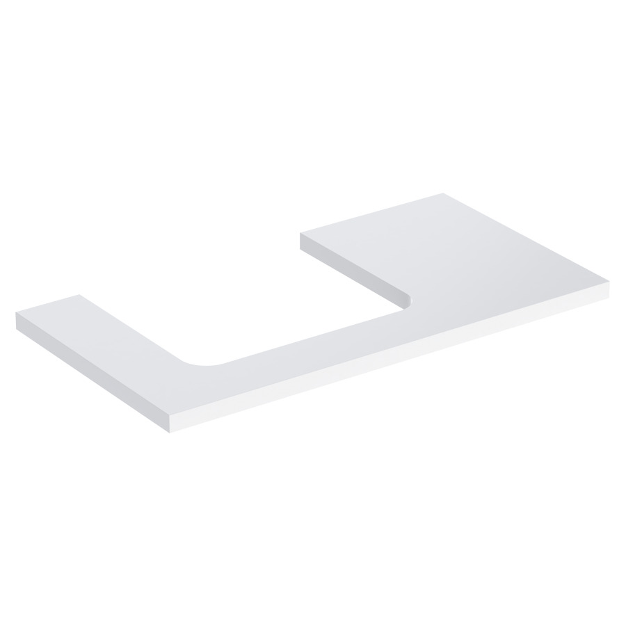 Plaque de recouvrement ONE
90,0 x 3,0 x 47,0 cm
pour lavabo à poser découpe à
gauche
