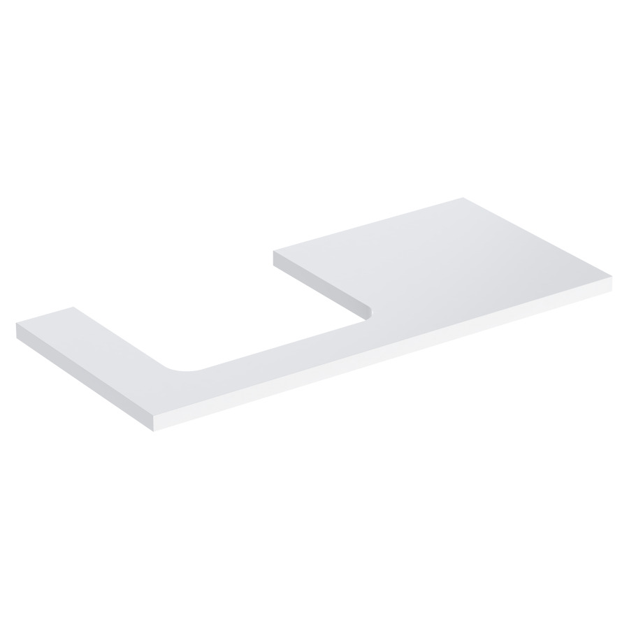 Plaque de recouvrement ONE
105,0 x 3,0 x 47,0 cm
pour lavabo à poser découpe à
gauche
