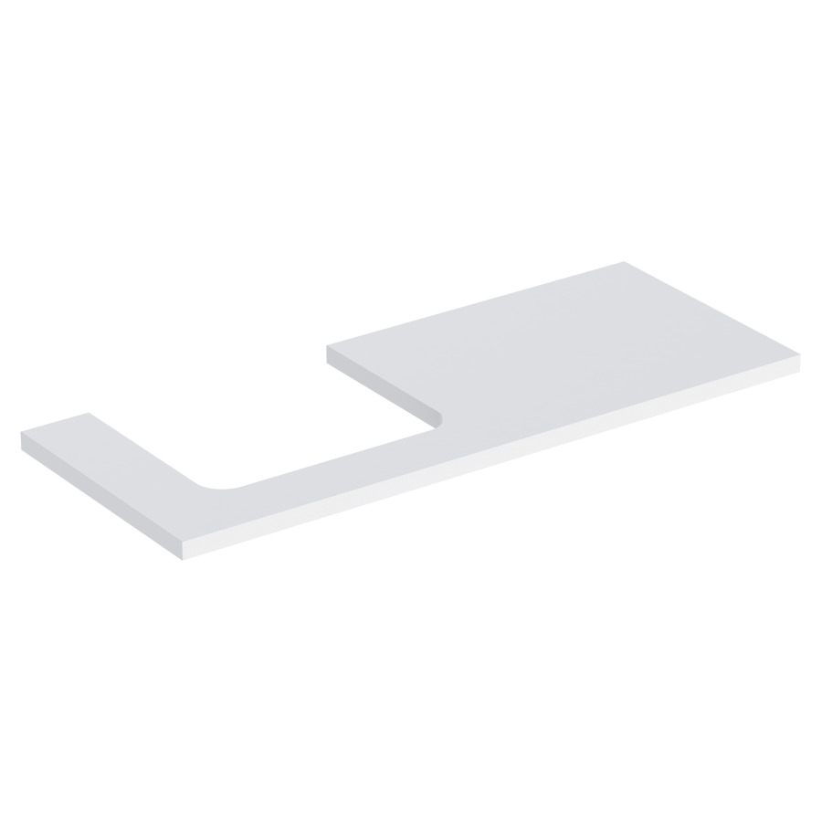 Plaque de recouvrement ONE
120,0 x 3,0 x 47,0 cm
pour lavabo à poser découpe à
gauche