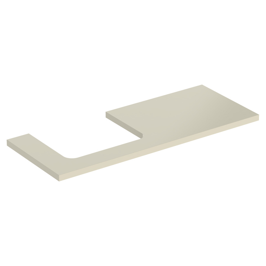 Plaque de recouvrement ONE
120,0 x 3,0 x 47,0 cm
pour lavabo à poser découpe à
gauche