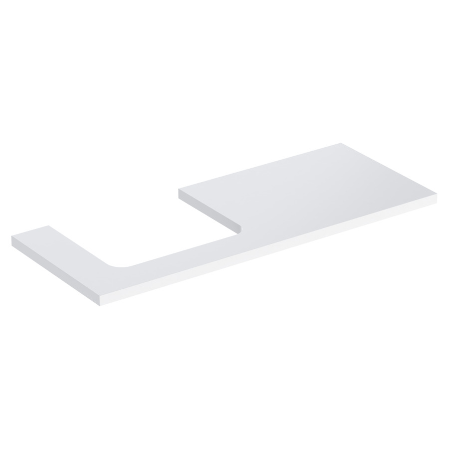 Plaque de recouvrement ONE
120,0 x 3,0 x 47,0 cm
pour lavabo à poser découpe à
gauche
