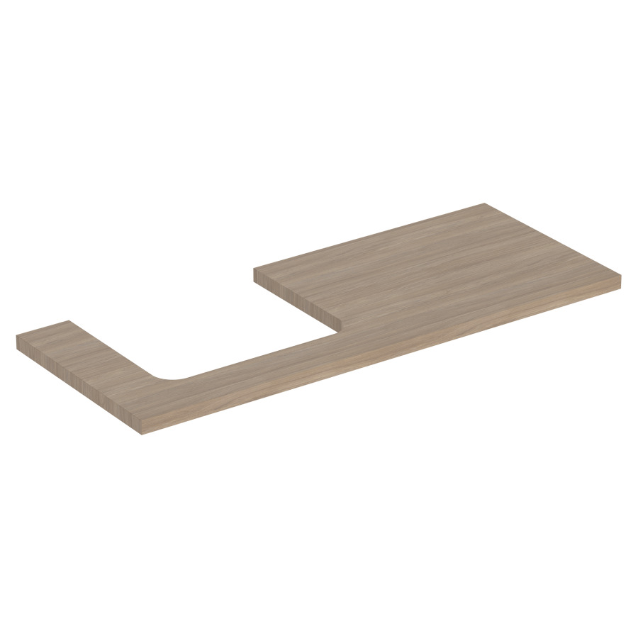 Plaque de recouvrement ONE
120,0 x 3,0 x 47,0 cm
pour lavabo à poser découpe à
gauche