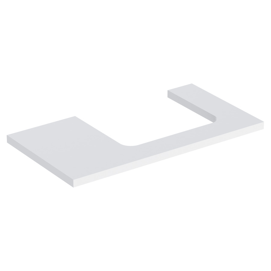 Plaque de recouvrement ONE
90,0 x 3,0 x 47,0 cm
pour lavabo à poser découpe à
droite