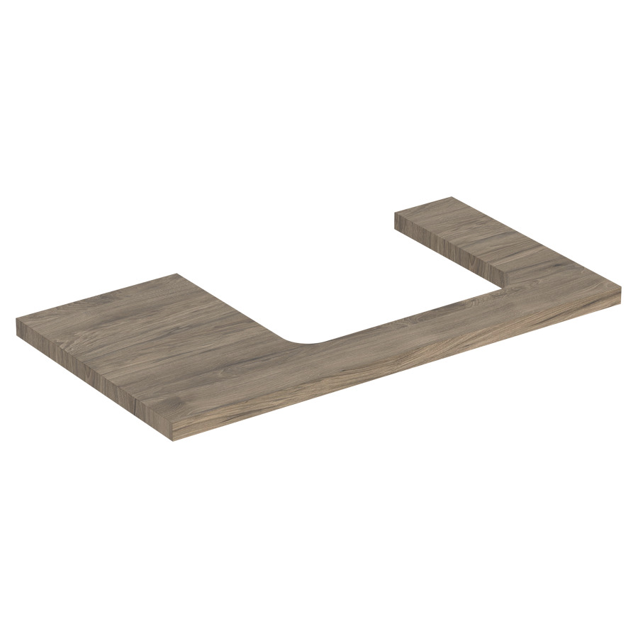 Plaque de recouvrement ONE
90,0 x 3,0 x 47,0 cm
pour lavabo à poser découpe à
droite