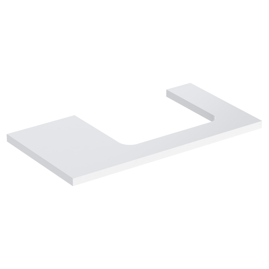 Plaque de recouvrement ONE
90,0 x 3,0 x 47,0 cm
pour lavabo à poser découpe à
droite