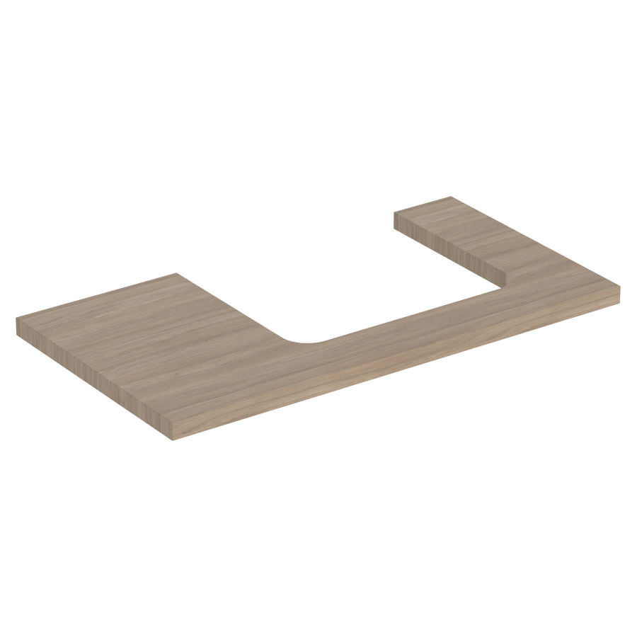 Plaque de recouvrement ONE
90,0 x 3,0 x 47,0 cm
pour lavabo à poser découpe à
droite
