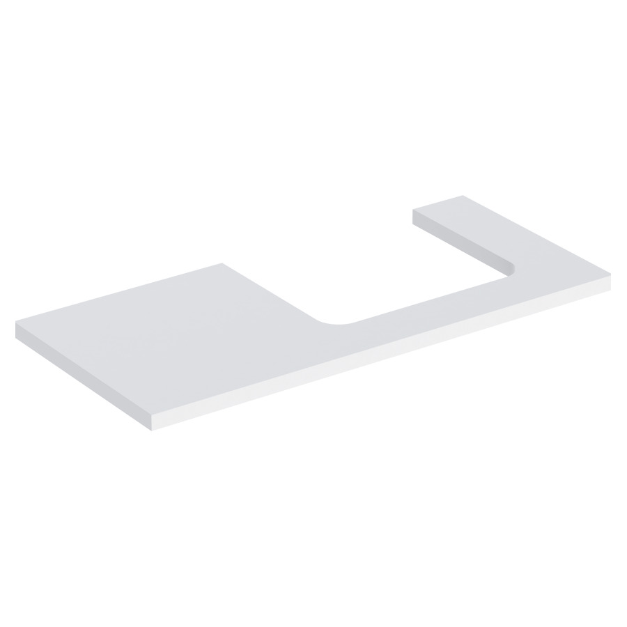 Plaque de recouvrement ONE
105,0 x 3,0 x 47,0 cm
pour lavabo à poser découpe à
droite