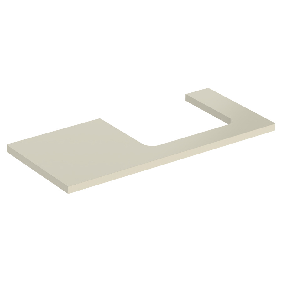 Plaque de recouvrement ONE
105,0 x 3,0 x 47,0 cm
pour lavabo à poser découpe à
droite