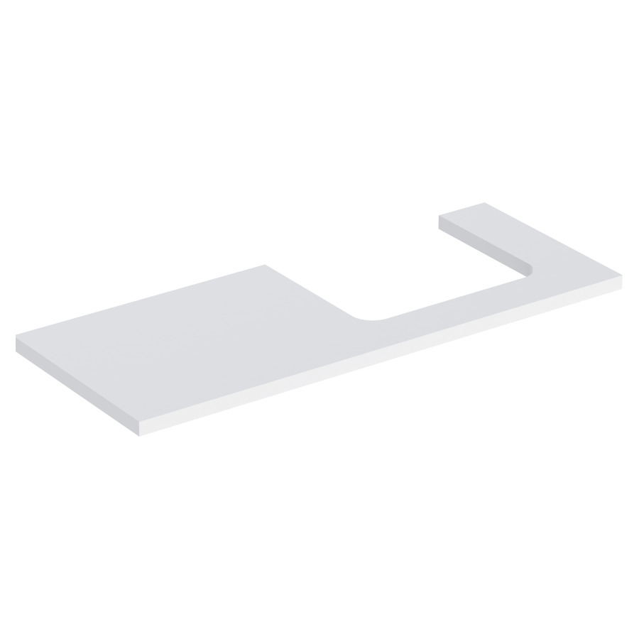 Plaque de recouvrement ONE
120,0 x 3,0 x 47,0 cm
pour lavabo à poser découpe à
droite