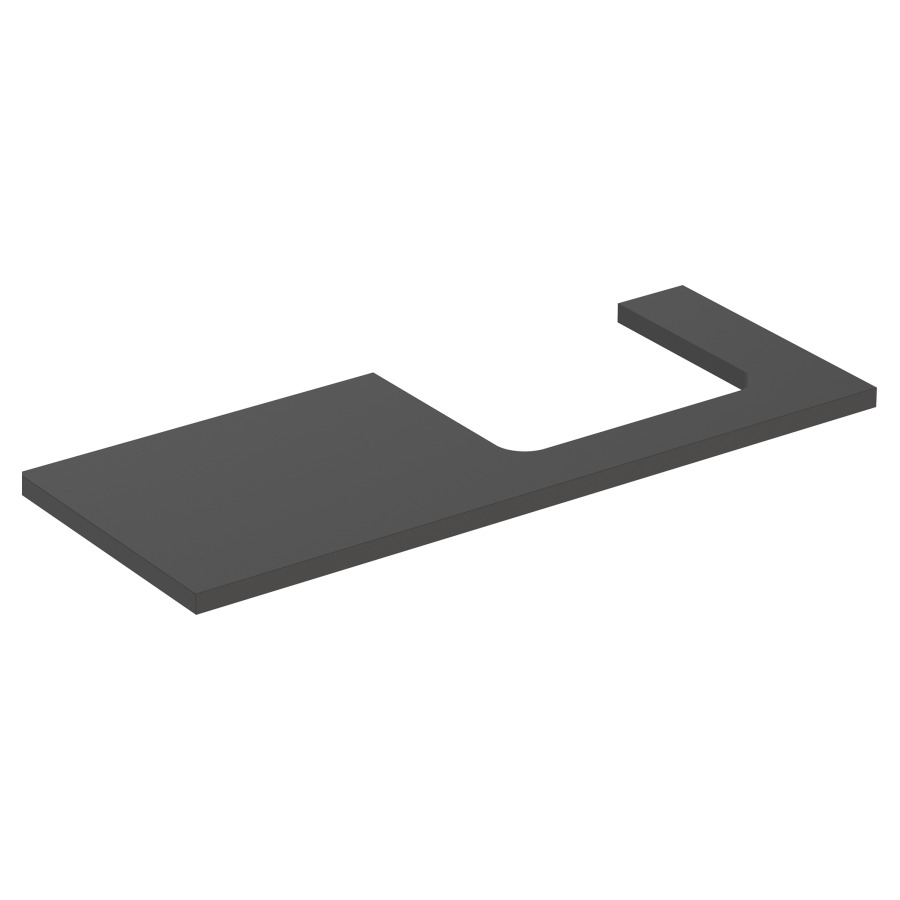 Plaque de recouvrement ONE
120,0 x 3,0 x 47,0 cm
pour lavabo à poser découpe à
droite