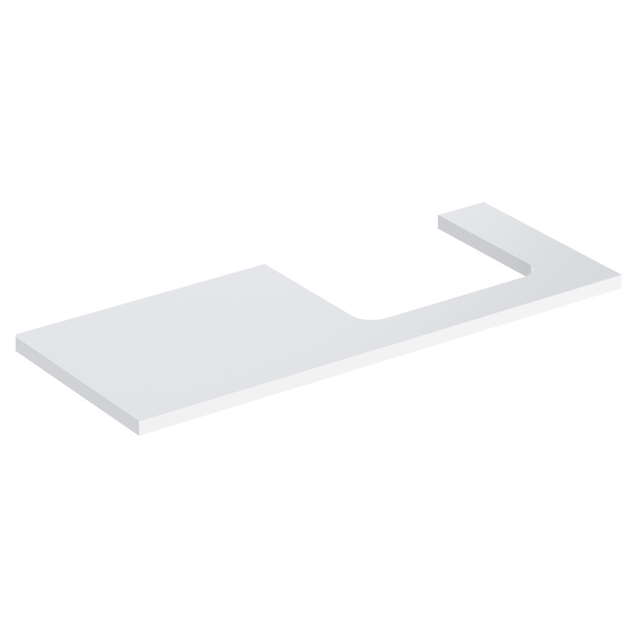 Plaque de recouvrement ONE
120,0 x 3,0 x 47,0 cm
pour lavabo à poser découpe à
droite