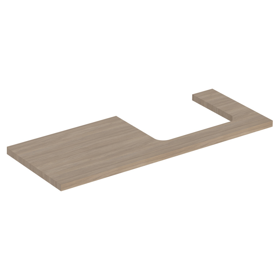 Plaque de recouvrement ONE
120,0 x 3,0 x 47,0 cm
pour lavabo à poser découpe à
droite