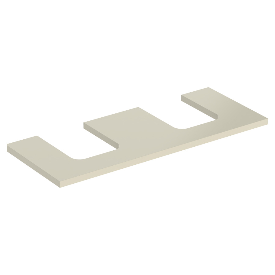 Plaque de recouvrement ONE
120,0 x 3,0 x 47,0 cm
pour 2 lavabos à poser forme
de coupelle