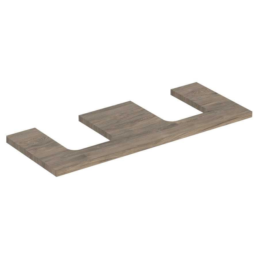 Plaque de recouvrement ONE
120,0 x 3,0 x 47,0 cm
pour 2 lavabos à poser forme
de coupelle