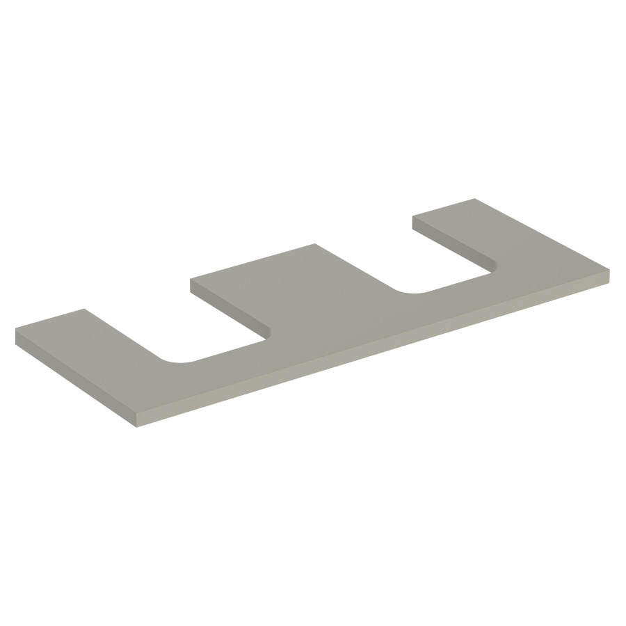 Plaque de recouvrement ONE
120,0 x 3,0 x 47,0 cm
pour 2 lavabos à poser forme
de coupelle