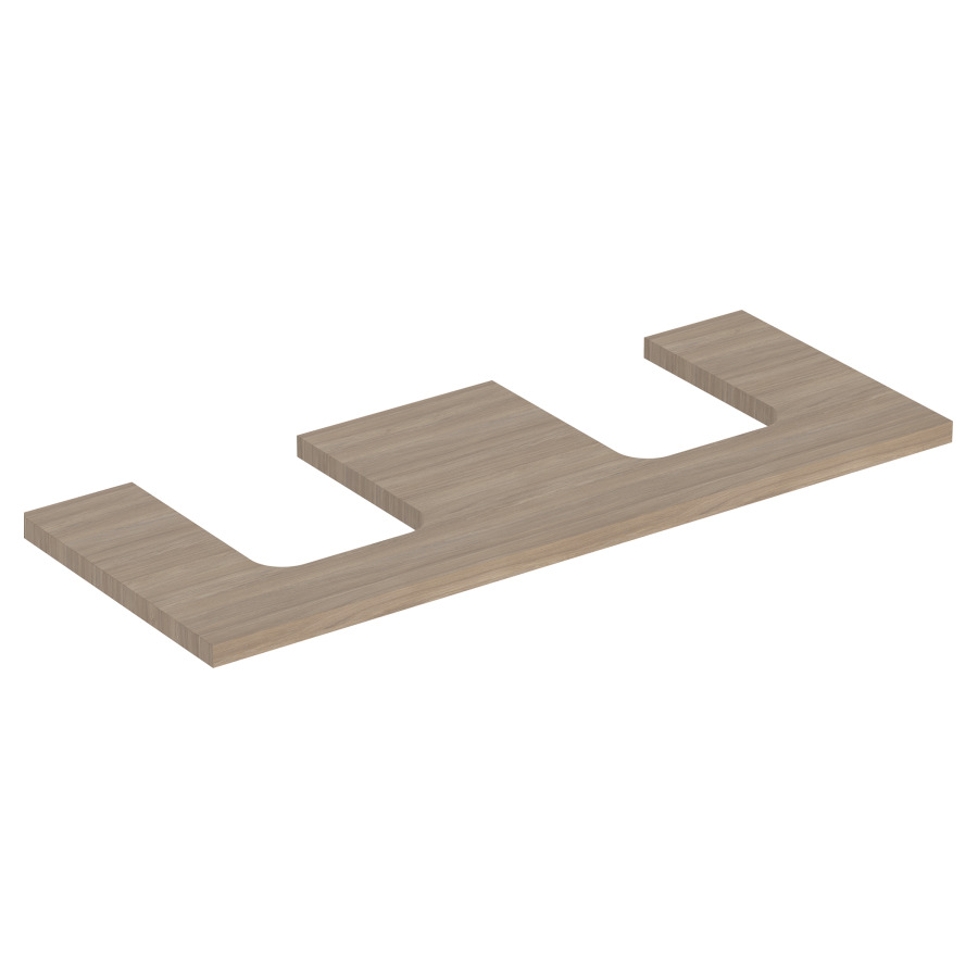 Plaque de recouvrement ONE
120,0 x 3,0 x 47,0 cm
pour 2 lavabos à poser forme
de coupelle