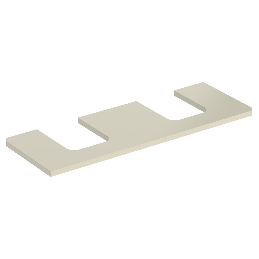 Plaque de recouvrement ONE
135,0 x 3,0 x 47,0 cm
pour 2 lavabos à poser forme
de coupelle