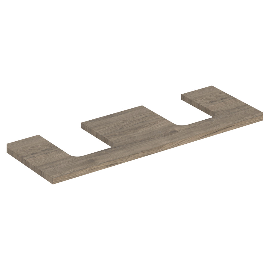 Plaque de recouvrement ONE
135,0 x 3,0 x 47,0 cm
pour 2 lavabos à poser forme
de coupelle