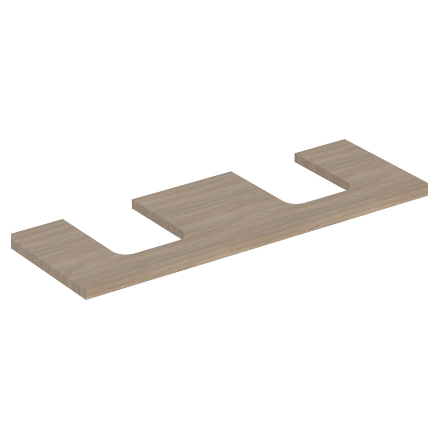 Plaque de recouvrement ONE
135,0 x 3,0 x 47,0 cm
pour 2 lavabos à poser forme
de coupelle