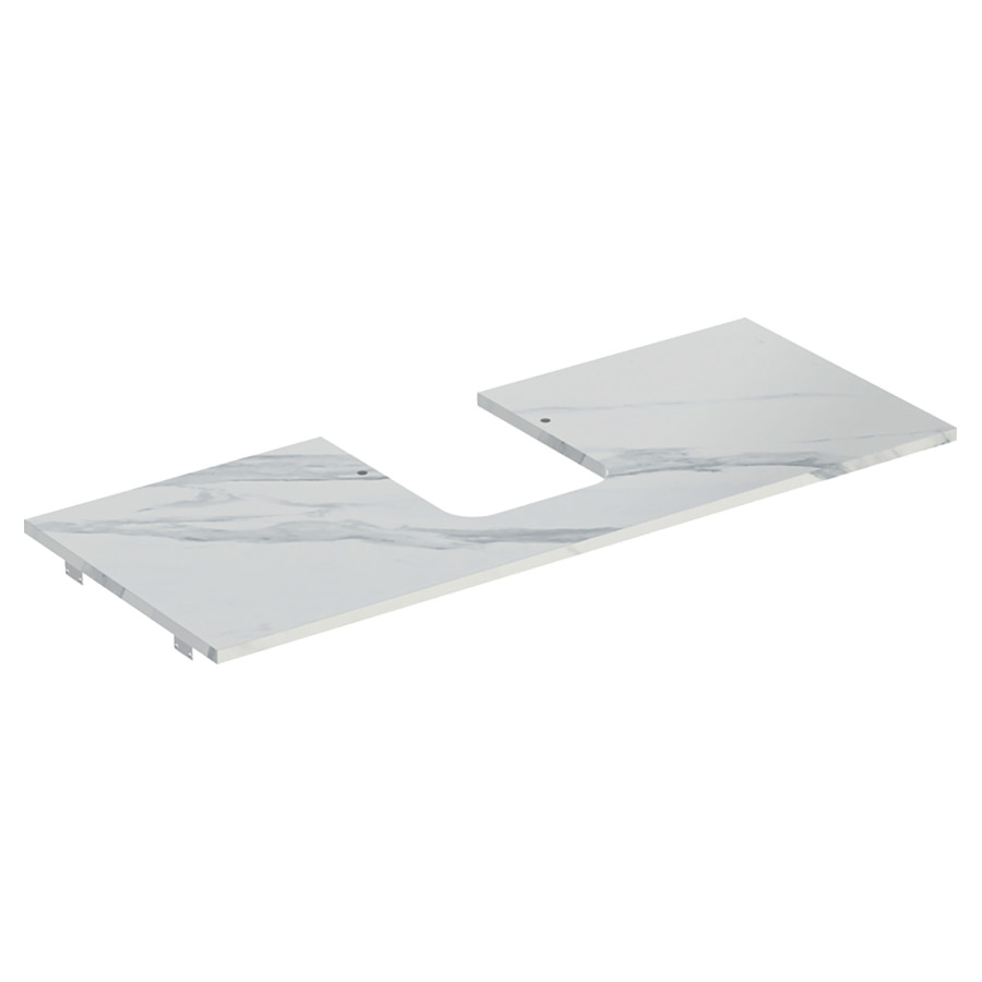 Plaque de recouvrement ONE
120,0 x 2,0 x 47,0 cm
pour lavabo à poser, forme de
coupelle, découpe au centre