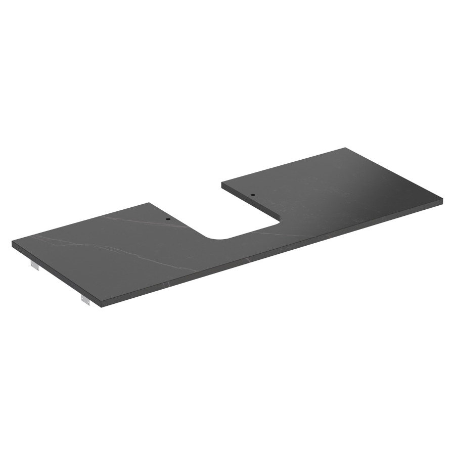 Plaque de recouvrement ONE
120,0 x 2,0 x 47,0 cm
pour lavabo à poser, forme de
coupelle, découpe au centre