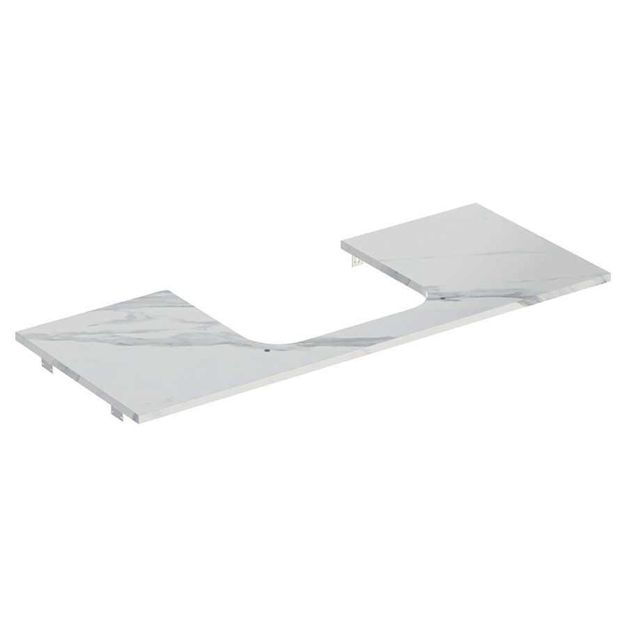 Plaque de recouvrement ONE
120,0 x 2,0 x 47,0 cm
pour lavabo à poser
découpe au centre