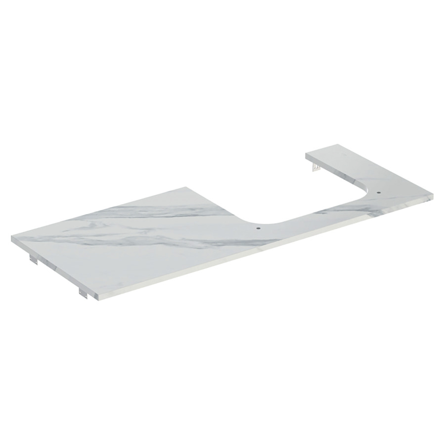 Plaque de recouvrement ONE
120,0 x 2,0 x 47,0 cm
pour lavabo à poser
découpe à droite