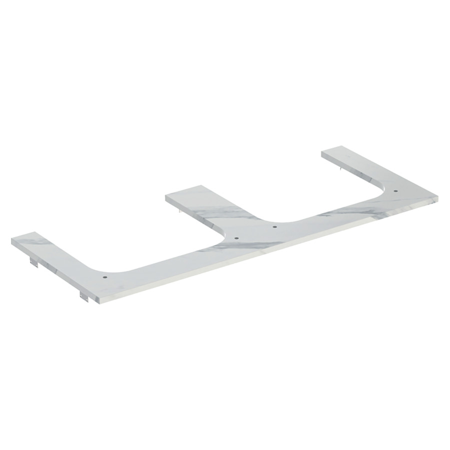 Plaque de recouvrement ONE
120,0 x 2,0 x 47,0 cm
pour lavabo à poser
2 découpes