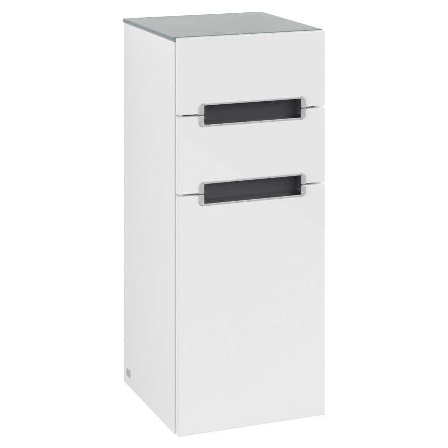 Armoire mi-haute SUBWAY 2.0
35,4 x 85,7 x 37 cm
élément à 2 tiroirs, armoire
de tablette, 1 porte
charnières à gauche, plaque
de recouvrement: Gris - Argent