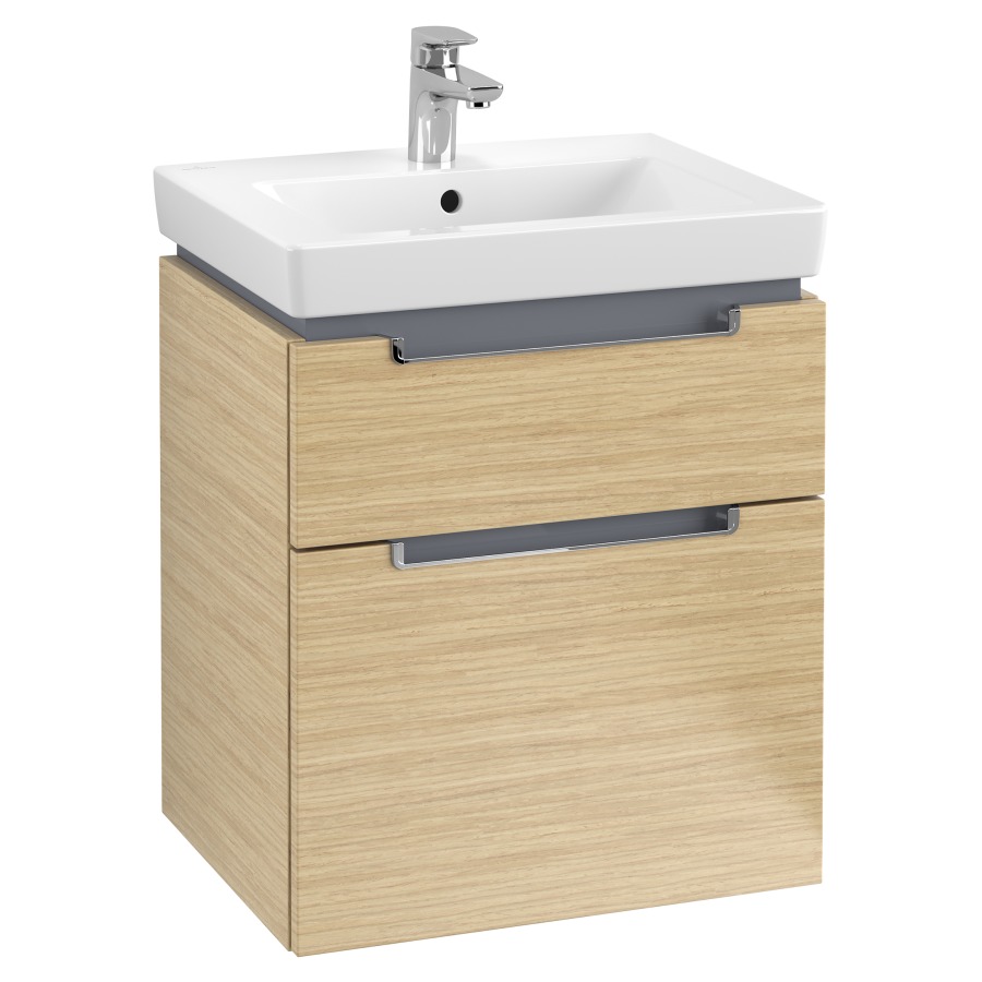 Élément inférieur SUBWAY 2.0
53,7 x 59,0 x 42,3 cm
pour lavabo Subway 2.0 55 cm
élément à 2 tiroirs