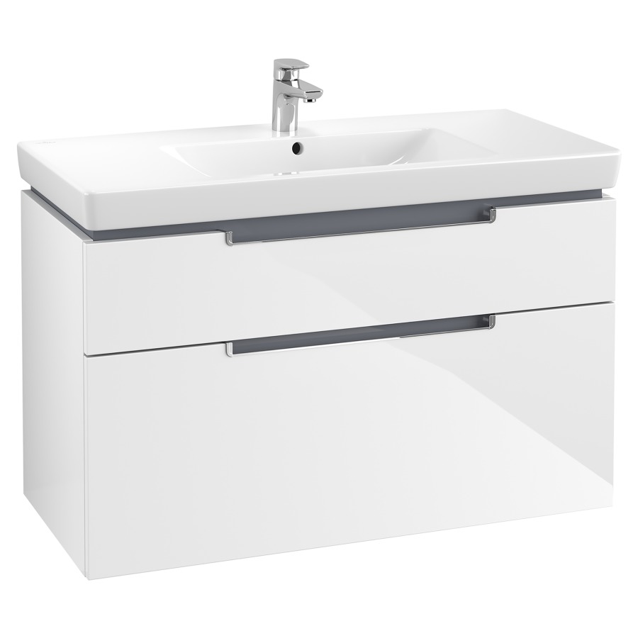 Élément inférieur SUBWAY 2.0
98,7 x 59,0 x 44,9 cm
pour lavabo Subway 2.0 100 cm
élément à 2 tiroirs