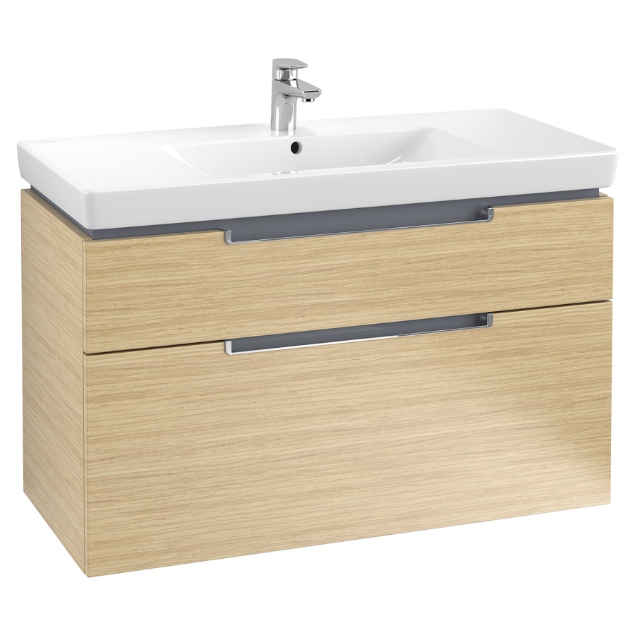 Élément inférieur SUBWAY 2.0
98,7 x 59,0 x 44,9 cm
pour lavabo Subway 2.0 100 cm
élément à 2 tiroirs