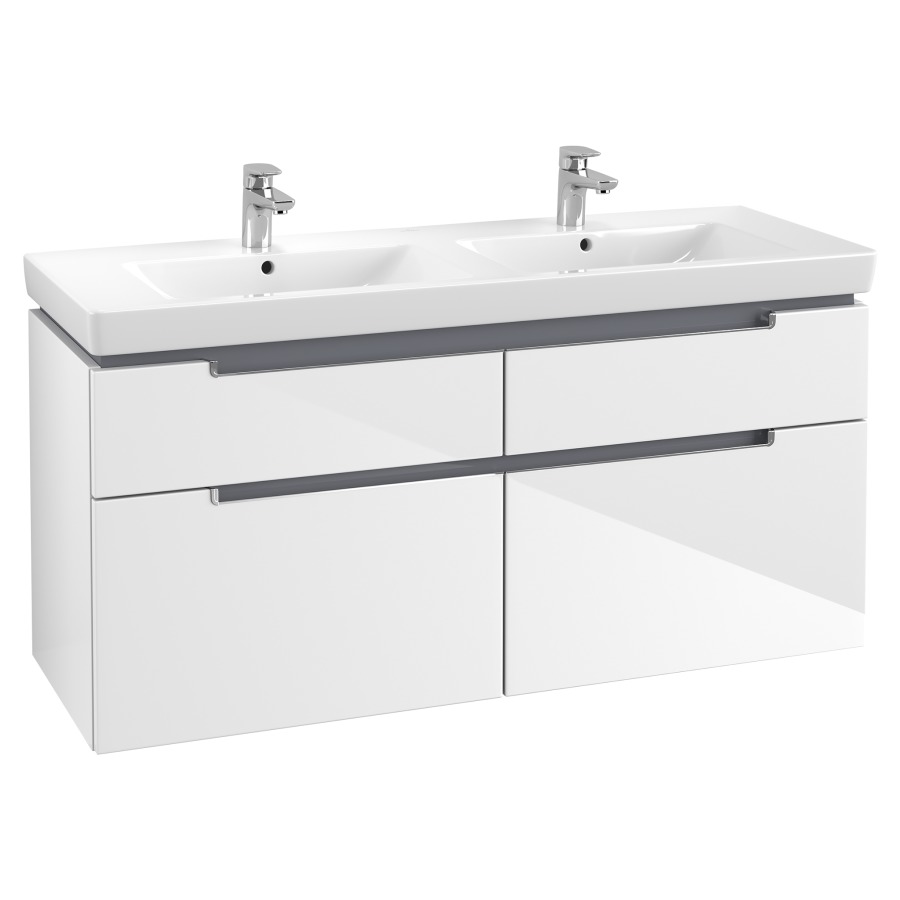 Élément inférieur SUBWAY 2.0
128,7 x 59,0 x 44,9 cm
pour lavabo double Subway 2.0
130 cm, 2 éléments à chacune
2 tiroirs