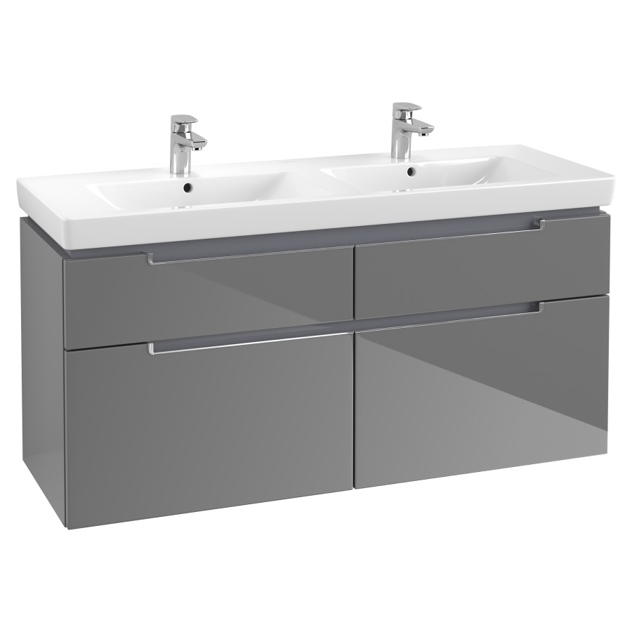 Élément inférieur SUBWAY 2.0
128,7 x 59,0 x 44,9 cm
pour lavabo double Subway 2.0
130 cm, 2 éléments à chacune
2 tiroirs