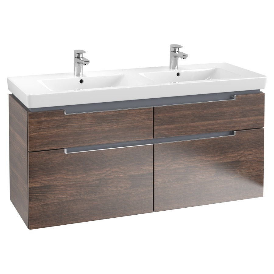 Élément inférieur SUBWAY 2.0
128,7 x 59,0 x 44,9 cm
pour lavabo double Subway 2.0
130 cm, 2 éléments à chacune
2 tiroirs