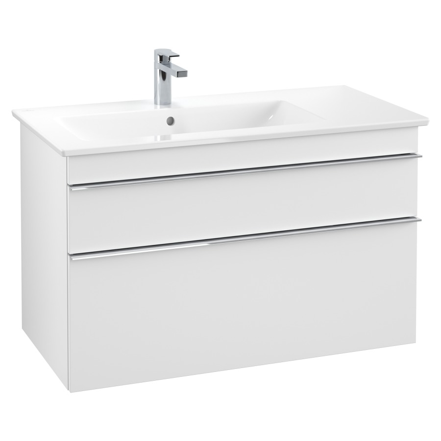 Élément inférieur VENTICELLO
95,3 x 59,0 x 50,2  cm
pour lavabo Venticello 100 cm
lavabo à gauche, élément
à 2 tiroirs